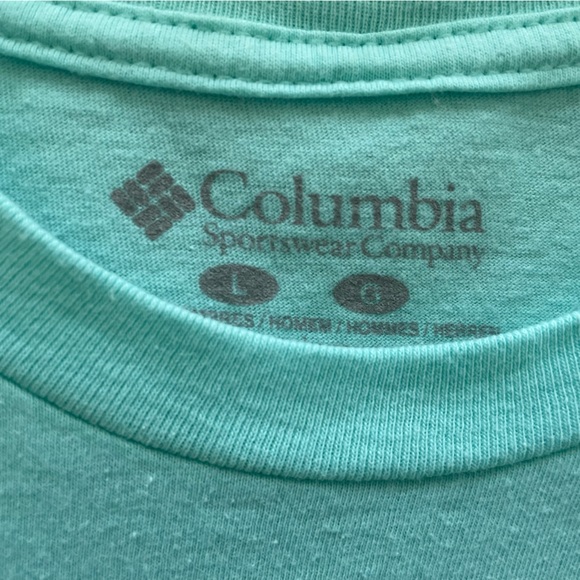 Men’s Columbia PFG Turquoise Tee Shirt Size L - Picture 4 of 5